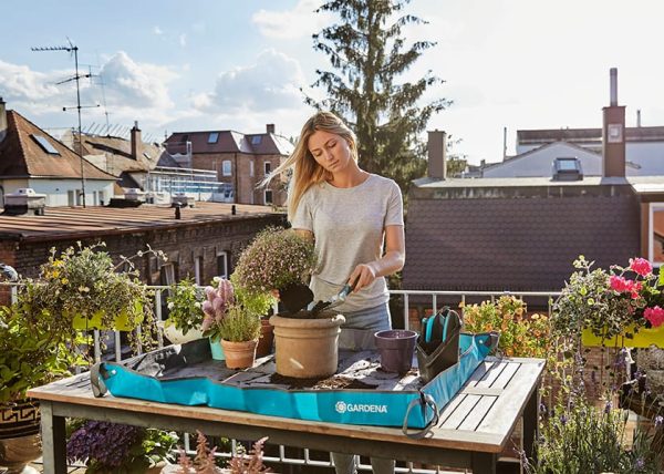 Beplantingsmat Gardena op tafel