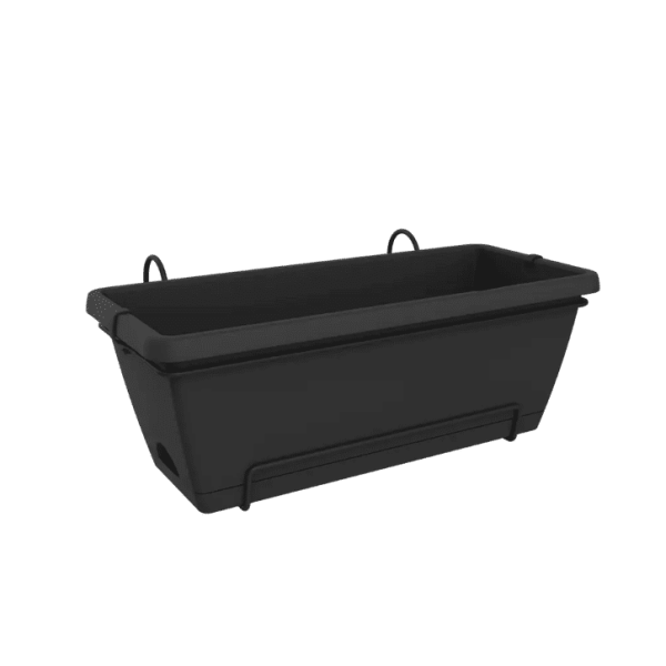 Elho Barcelona Balkonbak living black 50cm
