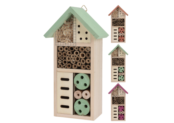 Insectenhotel klein en gekleurd