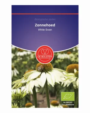 Biologische zaden voor witte zonnehoed 'White Swan' de Bolster