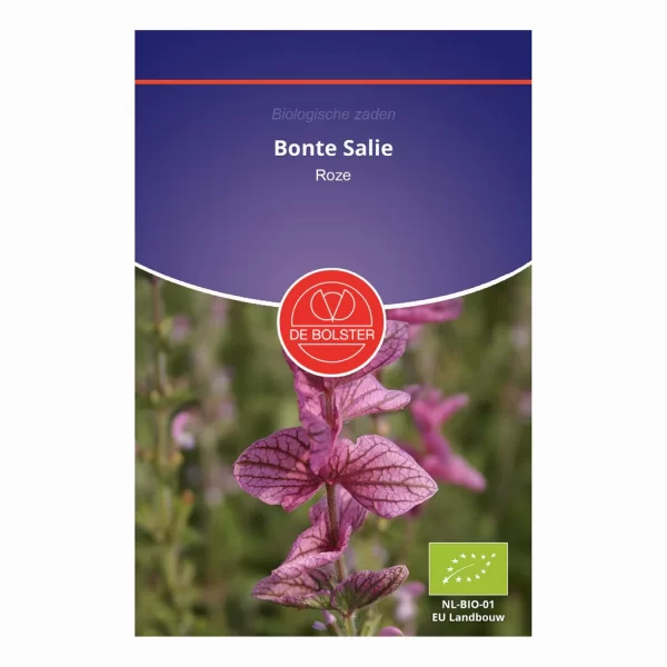 Bonte salie (roze) De Bolster Biologische Zaden